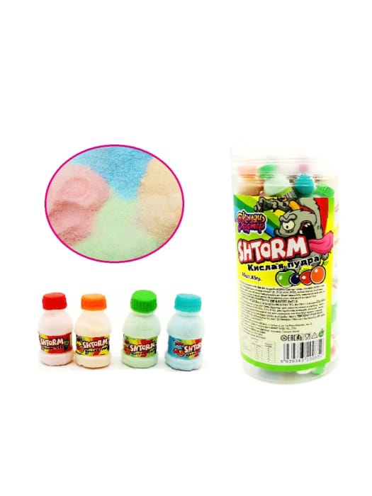 Драже с кислой пудрой "SHTORM-mini" 4,5 г (60 шт.упак) КМ