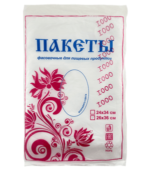 Фасовочные пакеты 26*36 см, 7 мкм (500 шт.упак) Хлеб Хохлома КОТ