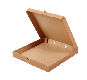 Коробка под пиццу 400*400*40 БУРАЯ, Т-11/Профиль Е, с прямыми углами