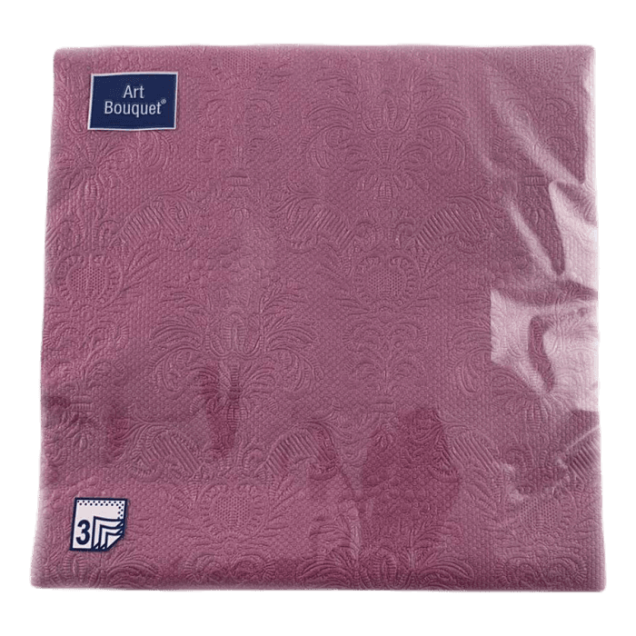 Салфетка бумажная 3-х/трехслойная 33*33 "Bouguet Барокко" (16 лист.пач), Ягодный