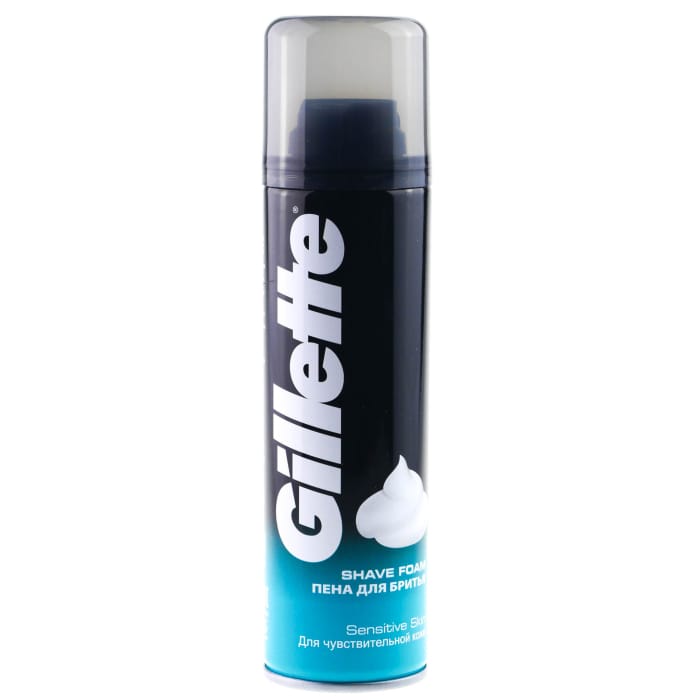 Пена для бритья 200 мл "Gillette", Sensitive (для чувствительной кожи) Пена для бритья 200 мл "Gillette", Sensitive (для чувствительной кожи)