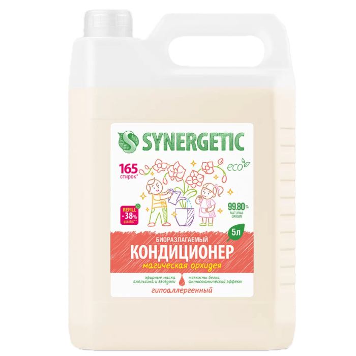 Кондиционер-ополаскиватель для белья 5 л SYNERGETIC Магическая орхидея Кондиционер-ополаскиватель для белья 5 л SYNERGETIC Магическая орхидея