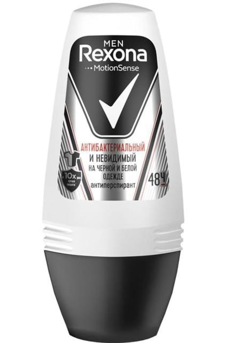 Дезодорант шариковый 50 мл "Rexona" МУЖСКОЙ, Антибактериальный, невидимый на черном и белом Дезодорант шариковый 50 мл "Rexona" МУЖСКОЙ, Антибактериальный, невидимый на черном и белом