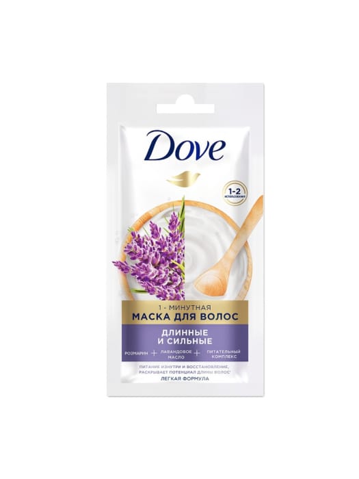 Маска для волос 20 мл "Dove", Лаванда и розмарин Маска для волос 20 мл "Dove", Лаванда и розмарин